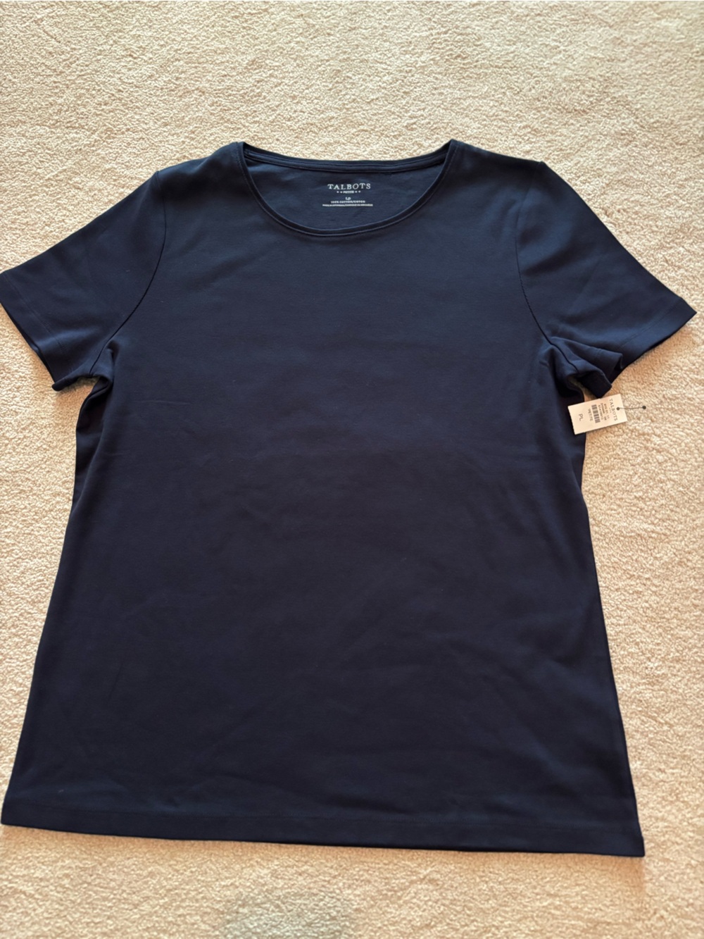 Talbots Navy Short Sleeve Crewneck Sleep Tee